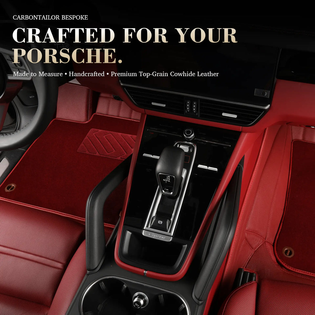 Bespoke Top-Grain Leather Floor Mats for Porsche | Handcrafted Made-to-Measure