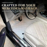 Bespoke Premium Top-Grain Cowhide Leather Floor Mats For Mercedes-Maybach | Made to Measure Handmade Fitment
