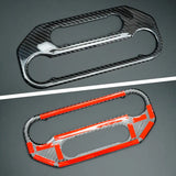 Dry Carbon Fiber Interior Multimedia Button Panel Trim Cover Compatible With Ford Bronco 2021-2026 Center Console Overlay Accessory