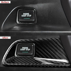 Carbon Fiber Start Stop Engine Button Surround Cover for Chevy Camaro (2016–2024)