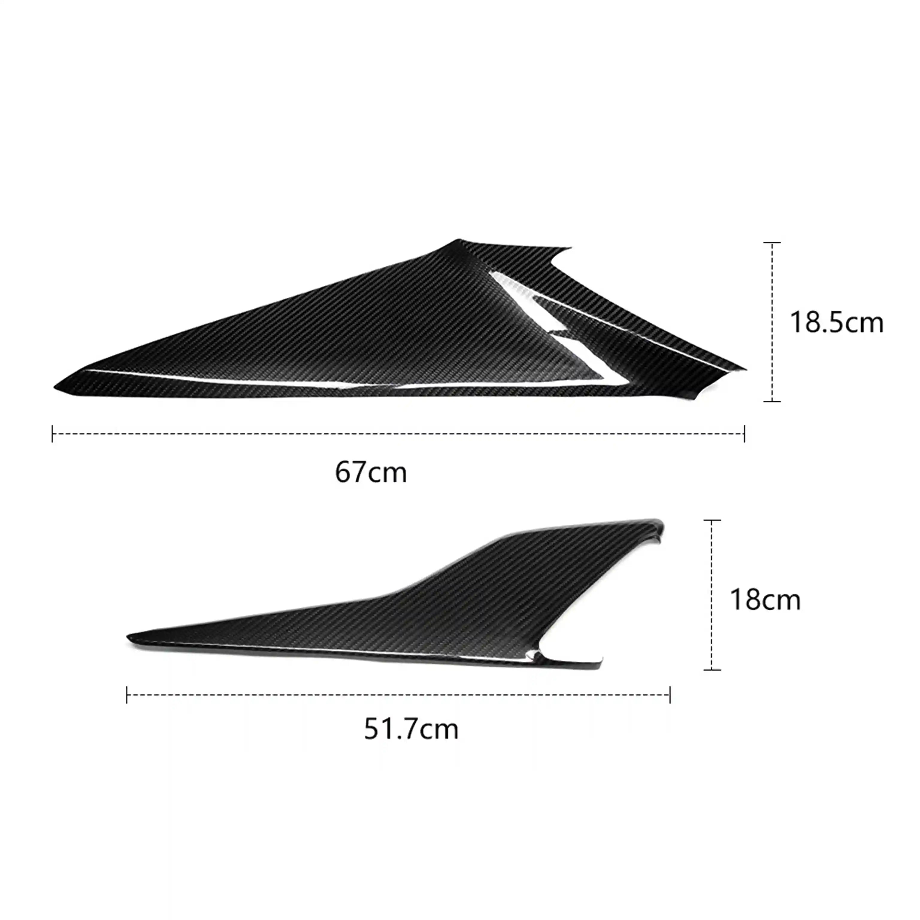 Corvette C8 Carbon Fiber Center Console Side Trim Covers (2020–2024)
