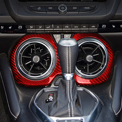 Carbon Fiber Center Console AC Vent Trim Cover for Camaro (2016–2024)