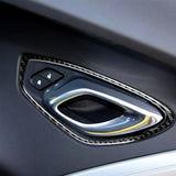 Carbon Fiber Interior Door Handle Overlays for Chevy Camaro (2016–2024)