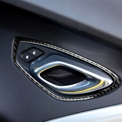 Carbon Fiber Interior Door Handle Overlays for Chevy Camaro (2016–2024)
