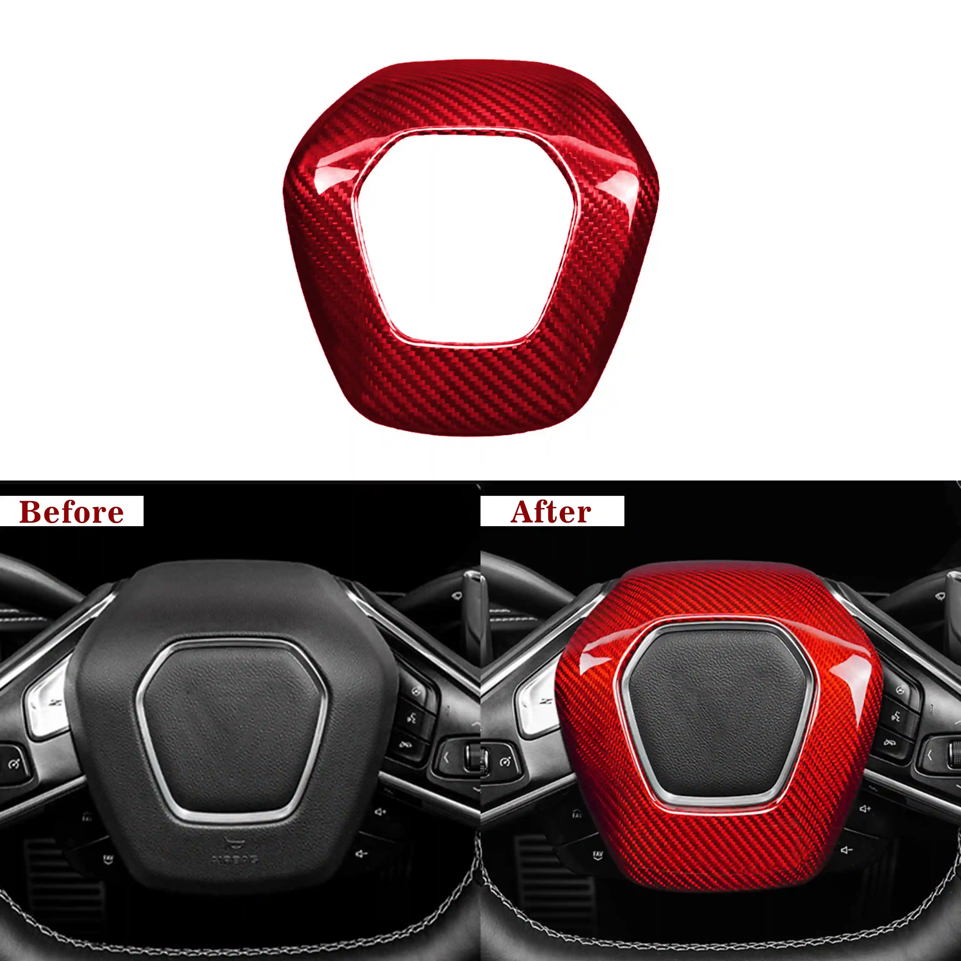 Corvette C8 Carbon Fiber Steering Wheel Airbag Cover (2020–2024)