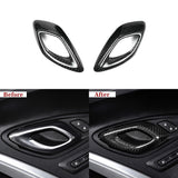 Carbon Fiber Interior Door Handle Chrome Delete Covers for Chevy Camaro (2016–2024)