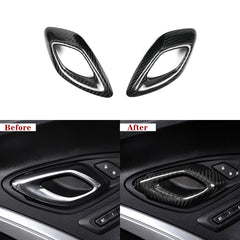Carbon Fiber Interior Door Handle Chrome Delete Covers for Chevy Camaro (2016–2024)