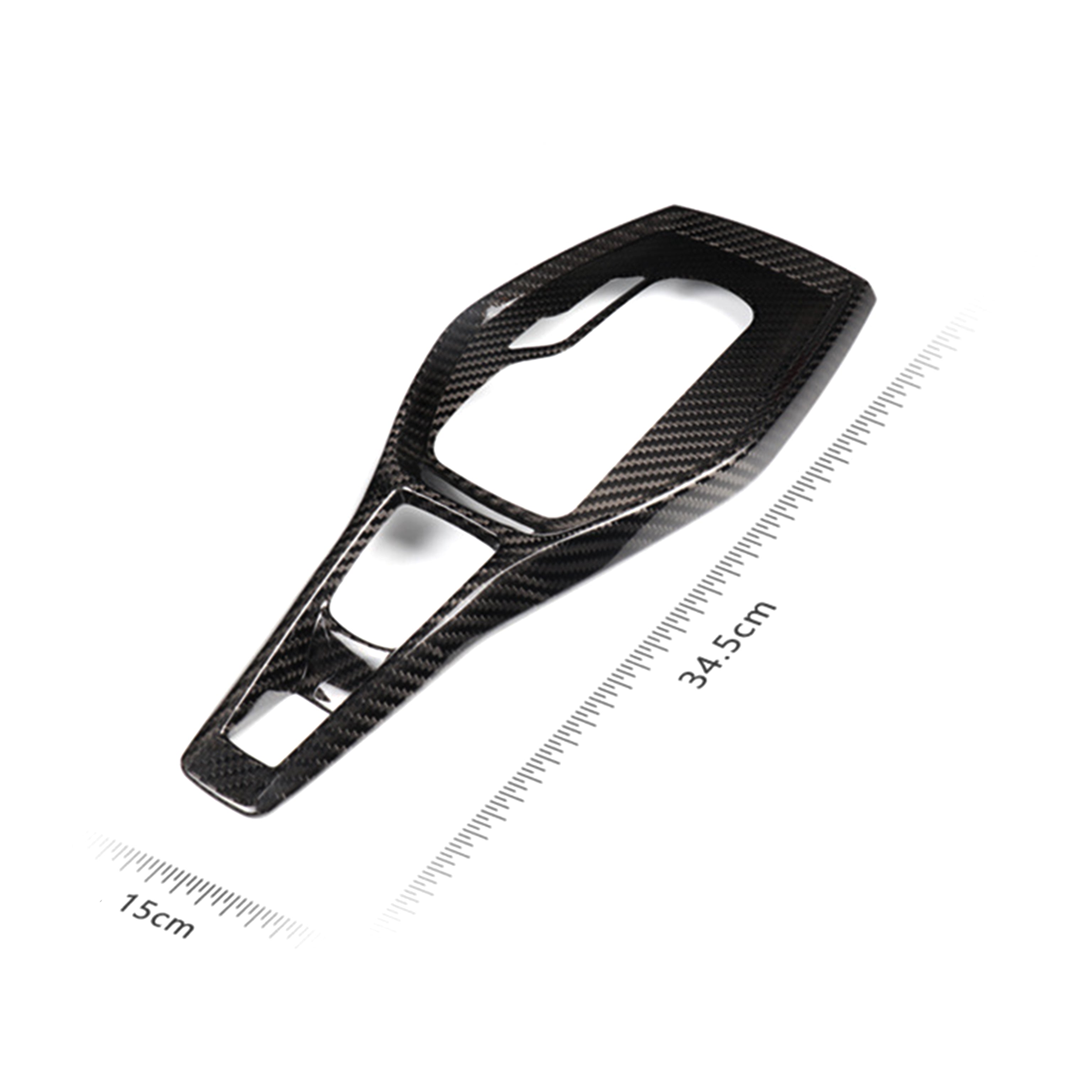 Carbon Fiber Gear Shift Chrome Trim Delete Cover for Chevy Camaro (2016–2024)
