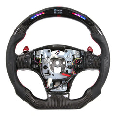 CarbonTailor LED Carbon Fiber Steering Wheel for 2006-2013 Chevy Corvette C6 Z06/ZR1 – F1 Style, Customizable