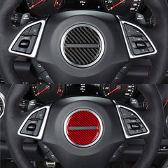 Carbon Fiber Steering Wheel Airbag Center Overlay for Chevy Camaro (2016–2024)