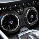 Carbon Fiber Center Console AC Vent Covers for 2016–2024 Chevy Camaro