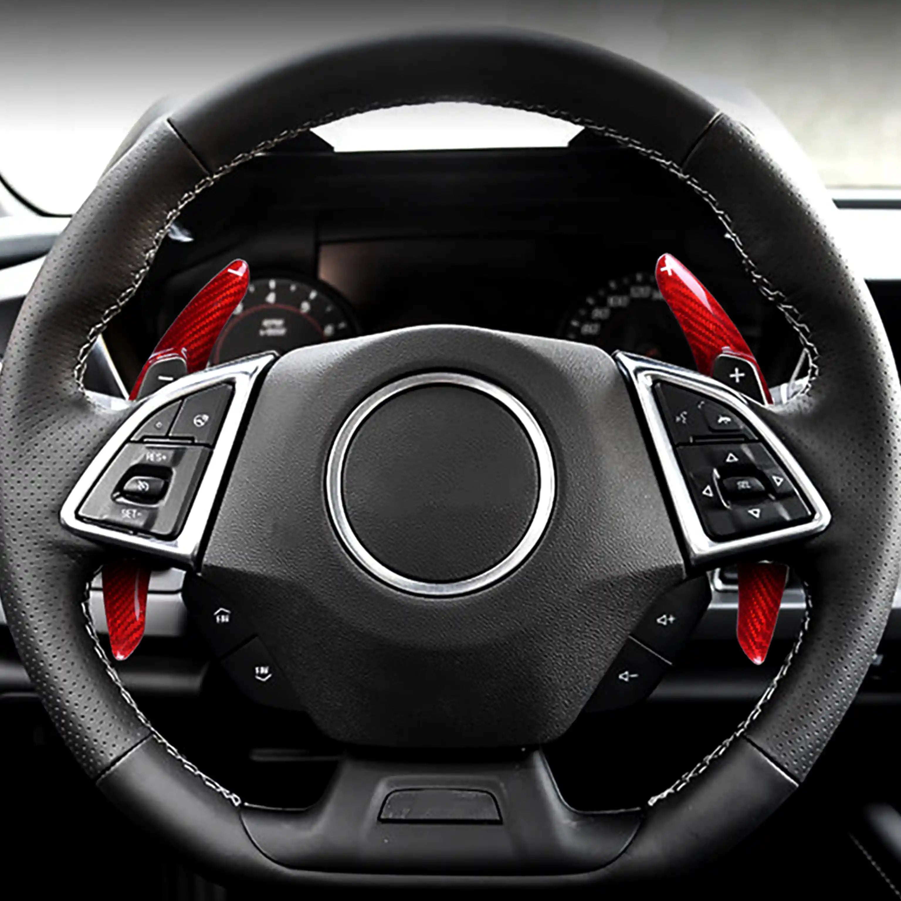 Carbon Fiber Paddle Shifter Extensions for Chevy Camaro (2016–2024)