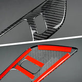 Ford Mustang 2015-2023 Dry Carbon Fiber Interior Door Handle Frame Trim Cover Left & Right Overlay Set
