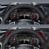 Carbon Fiber Gauge Cluster Bezel Chrome Delete Cover  For 2016–2024 Chevy Camaro