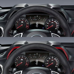 Carbon Fiber Gauge Cluster Bezel Chrome Delete Cover  For 2016–2024 Chevy Camaro