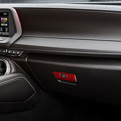 Carbon Fiber Glove Box Handle Overlay for Camaro (2016–2024)
