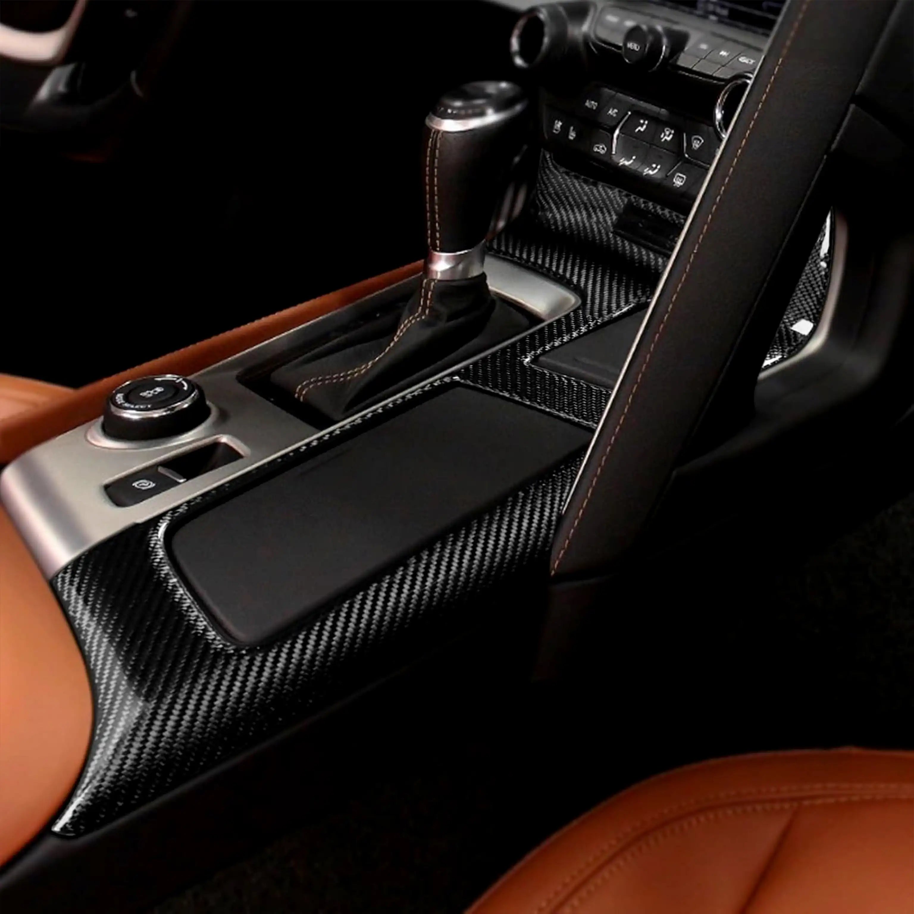 Carbon Fiber Center Console Cover for Corvette C7 (2014–2019)