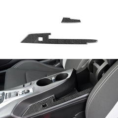 [2pcs] Carbon Fiber Center Compartment Trim Overlays for 2016–2024 Chevy Camaro
