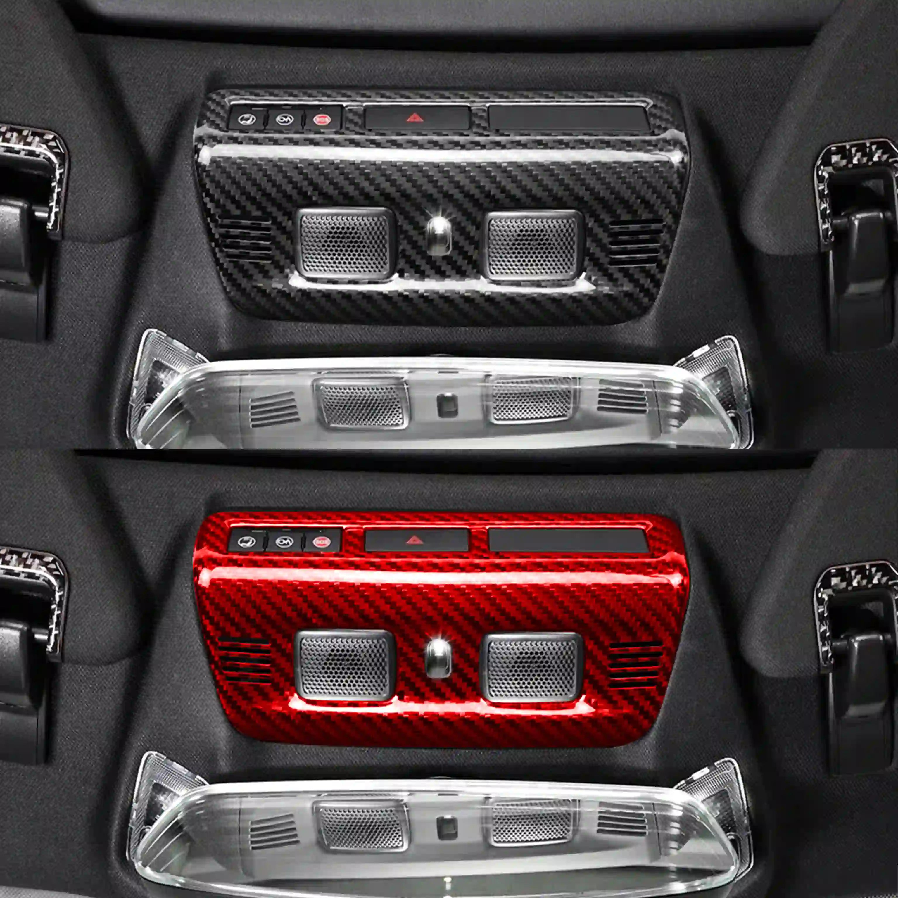 Corvette C8 Carbon Fiber Overhead Dome Light Trim Cover (2020–2024)