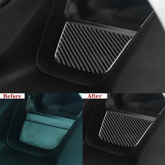 Real Carbon Fiber Gauge Cluster Overlay for 2016–2024 Chevy Camaro