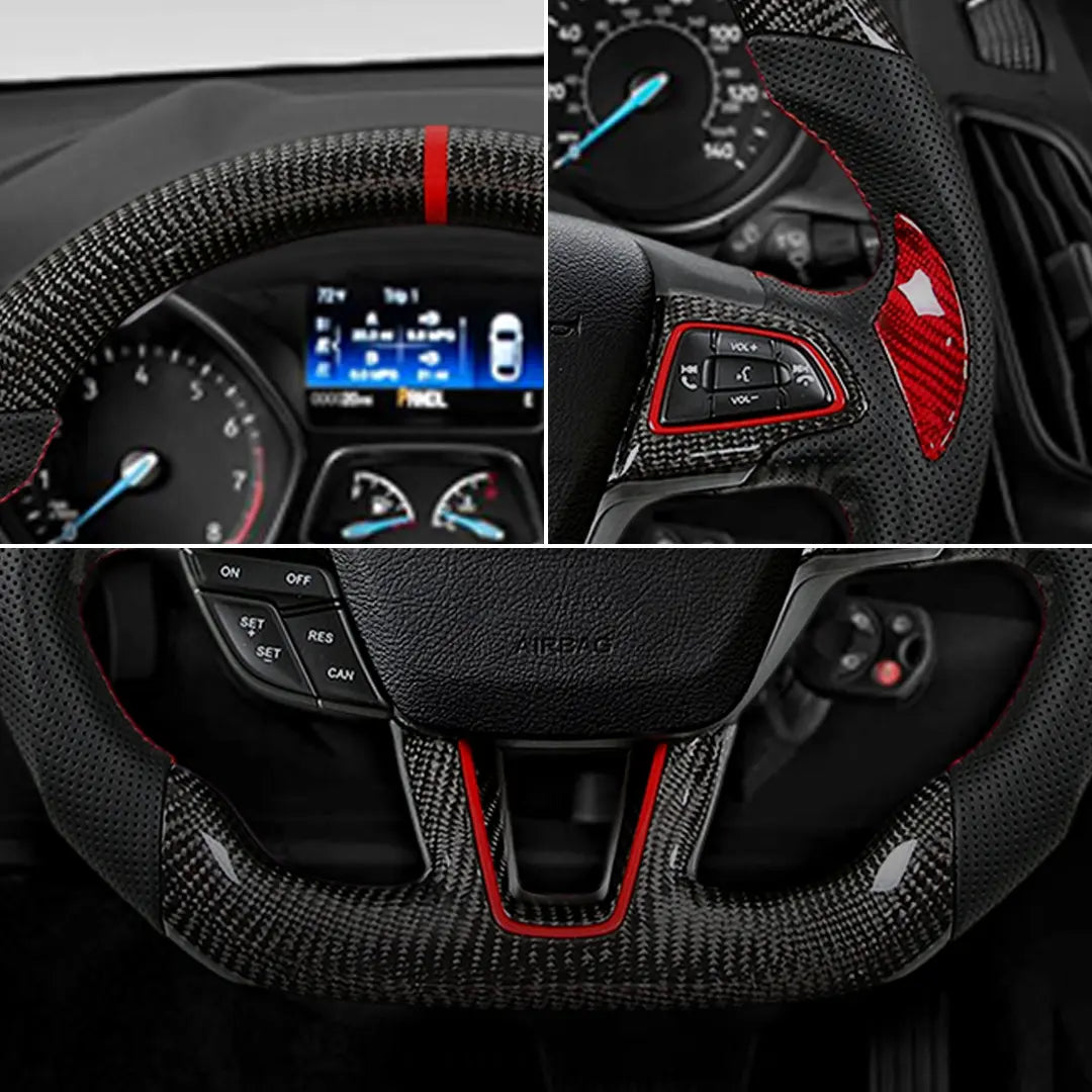 CarbonTailor Carbon Fiber Steering Wheel for 2015–2019 FORD FOCUS – Upgrade Your Driving Experience