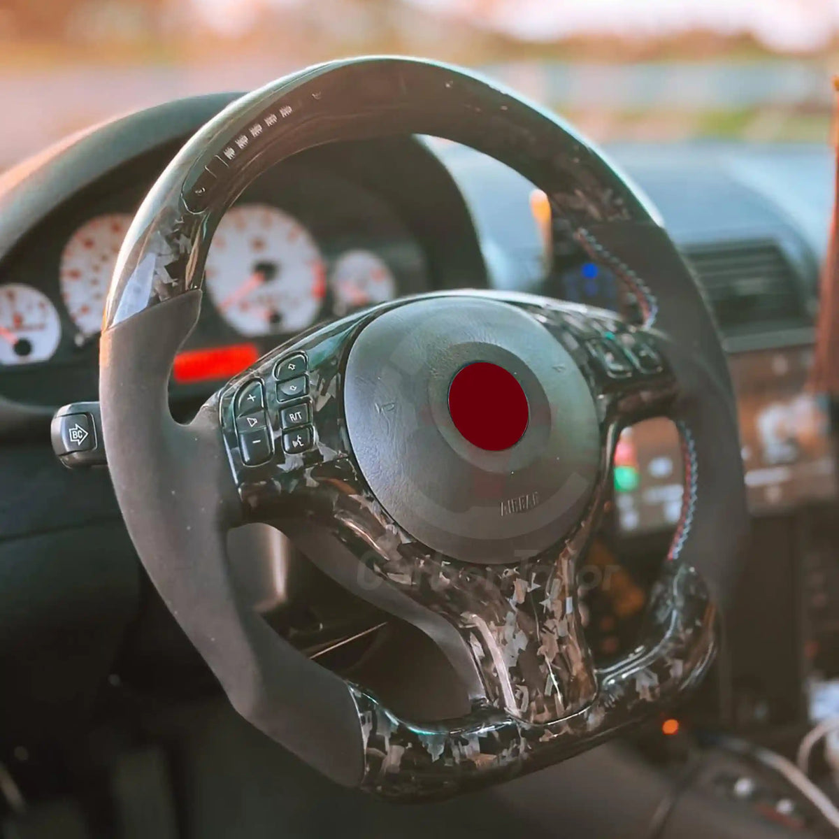 Carbon Fiber Steering Wheel with LED Display OEM Upgrade - Fit For BMW E46 M3, M5 E39, X5 E53, X3 E83, M Performance Models