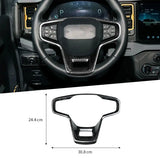 Ford Bronco 2021-2025 Dry Carbon Fiber Steering Wheel Center Trim Interior Overlay Cover Compatible With Bronco Interior Styling Upgrade