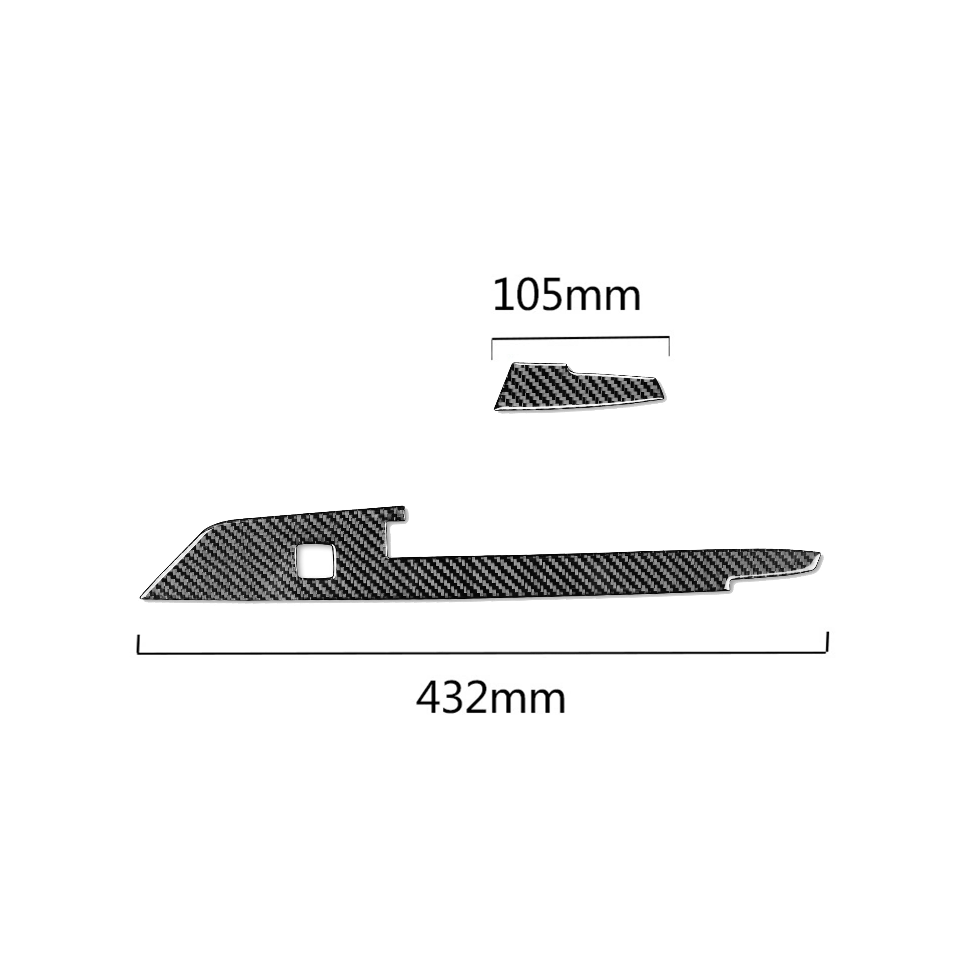 [2pcs] Carbon Fiber Center Compartment Trim Overlays for 2016–2024 Chevy Camaro