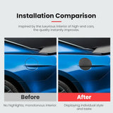 2015 Ford Mustang Carbon Fiber Fuel Door Cover Trim Overlay Dry Carbon Exterior Gas Tank Door Styling Accessory Compatible With Mustang 2015+