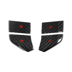 Carbon Fiber Steering Wheel Volume Button Covers for Corvette C8 (2020–2024)