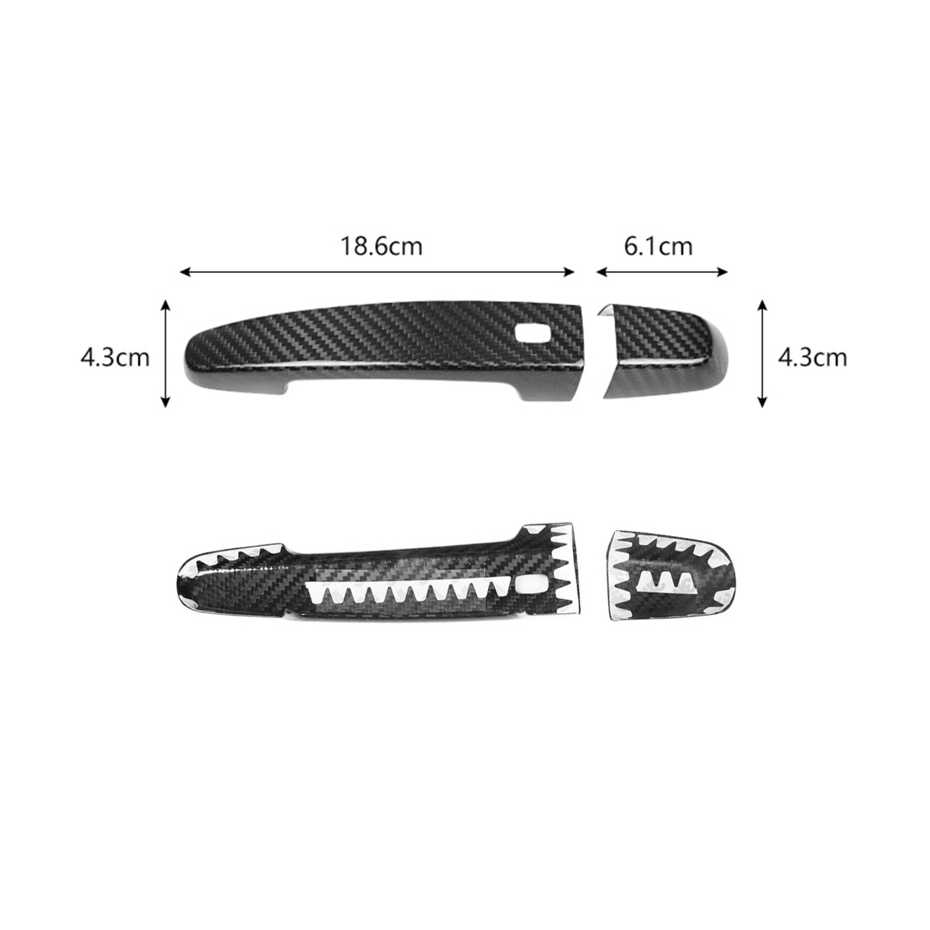 Real Carbon Fiber Exterior Door Handle Cover for 2016–2024 Chevy Camaro