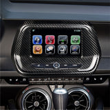 Carbon Fiber Infotainment Radio Screen Trim Cover for Chevy Camaro (2016–2024)