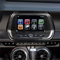 Carbon Fiber Infotainment Radio Screen Trim Cover for Chevy Camaro (2016–2024)