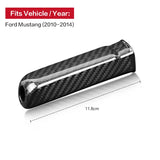 Ford Mustang 2010-2014 Dry Carbon Fiber Handbrake Cover Replacement Interior Trim Gloss Black Red Fit