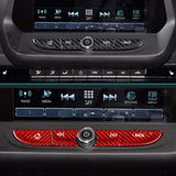 Carbon Fiber Radio Navigation Button Covers for Camaro (2016–2024, 8" Screen Models Only)