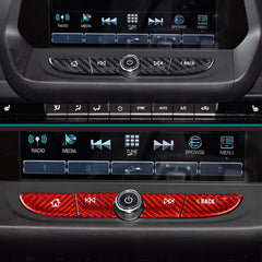 Carbon Fiber Radio Navigation Button Covers for Camaro (2016–2024, 8" Screen Models Only)