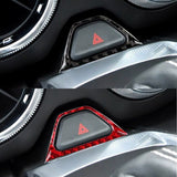 Carbon Fiber Hazard Button Outer Trim Overlay for Camaro (2016–2024)