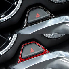 Carbon Fiber Hazard Button Outer Trim Overlay for Camaro (2016–2024)