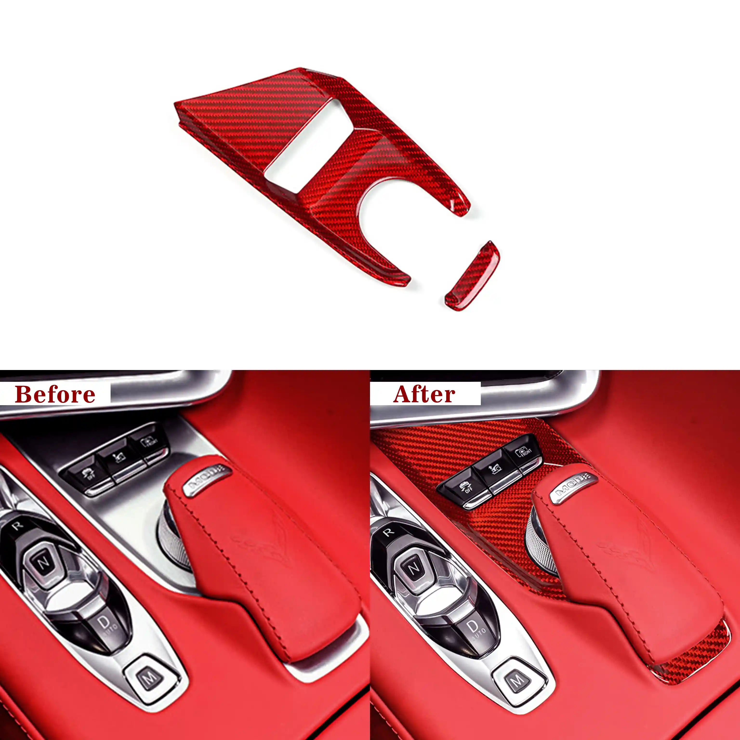 Corvette C8 Carbon Fiber Mode Selector Trim Cover (2020–2024)