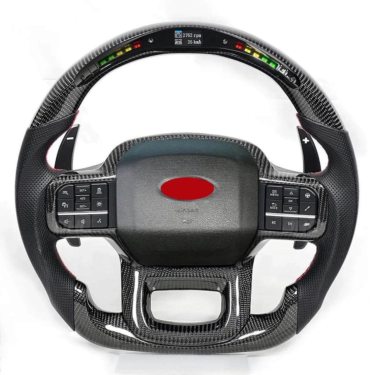 Custom Carbon Fiber LED Steering Wheel for 2021–2026+ Ford F-150 & Gen 3 Raptor