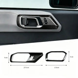 Ford Bronco 2021-2026 Dry Carbon Fiber Interior Door Handle Trim Cover Front & Rear Pull Overlay Compatible With SUV