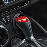 Carbon Fiber Shift Knob Top Chrome Delete Cover for Chevy Camaro (2016–2024)