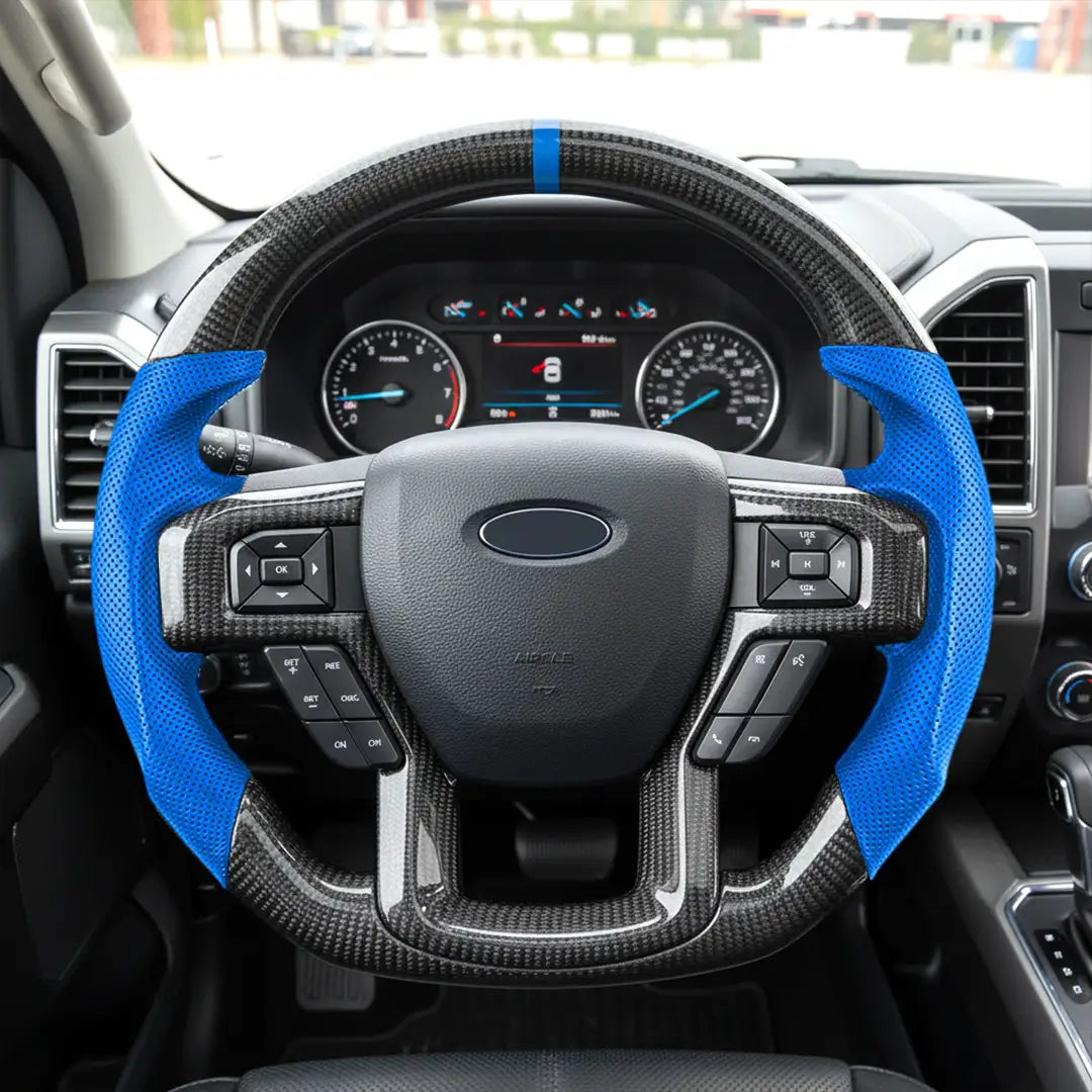 Ford Performance Carbon Fiber Steering Wheel – Fits F-150 2015-2020 & Raptor 2020-2024