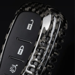 Real Carbon Fiber Key Fob Cover for Chevy Camaro (2016–2024)