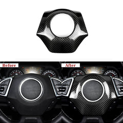 Real Carbon Fiber Steering Airbag Cover for Chevy Camaro (2016–2024)