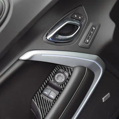 Carbon Fiber Window Switch Trim Overlay for Camaro (2016–2024) [2pcs]