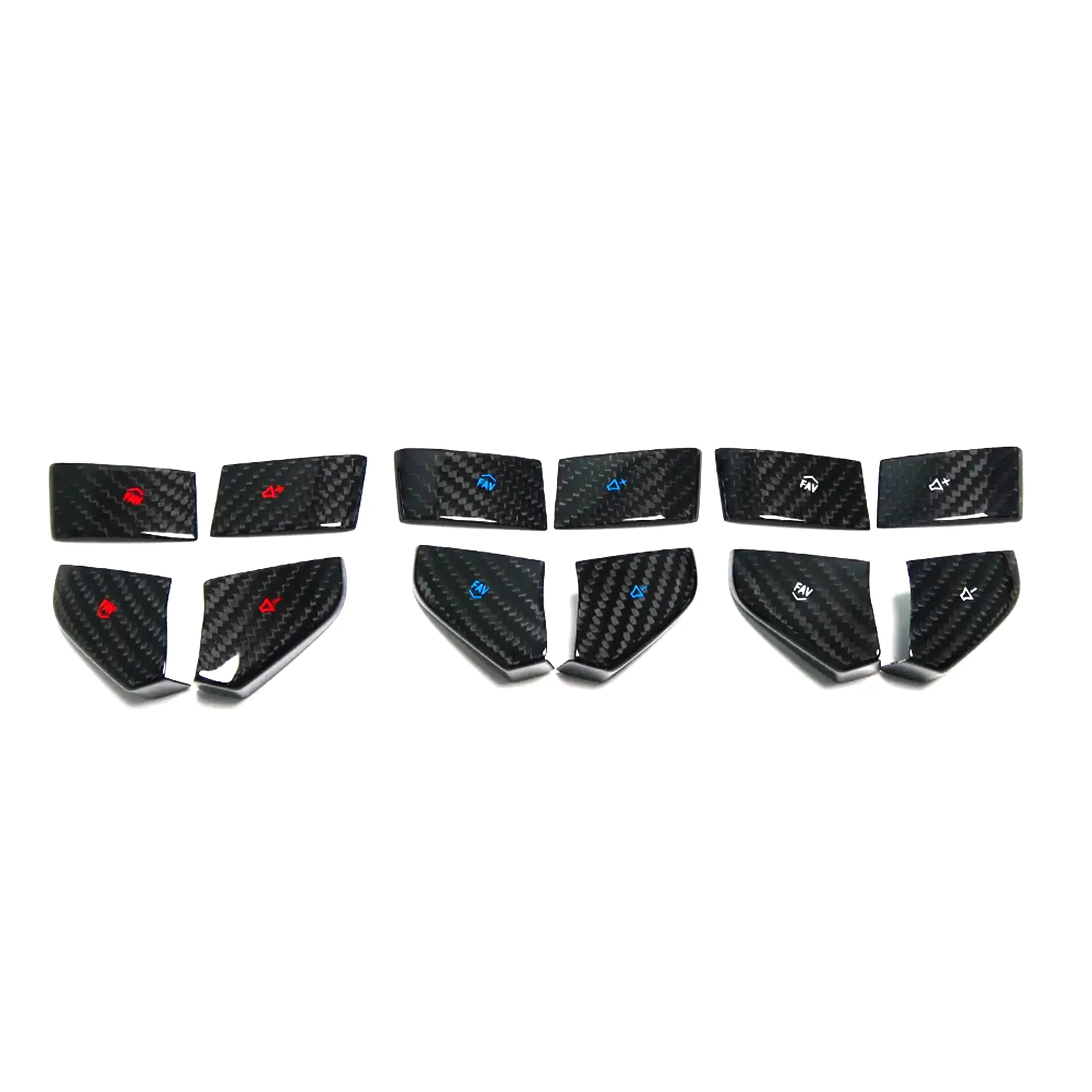 Carbon Fiber Steering Wheel Volume Button Covers for Corvette C8 (2020–2024)
