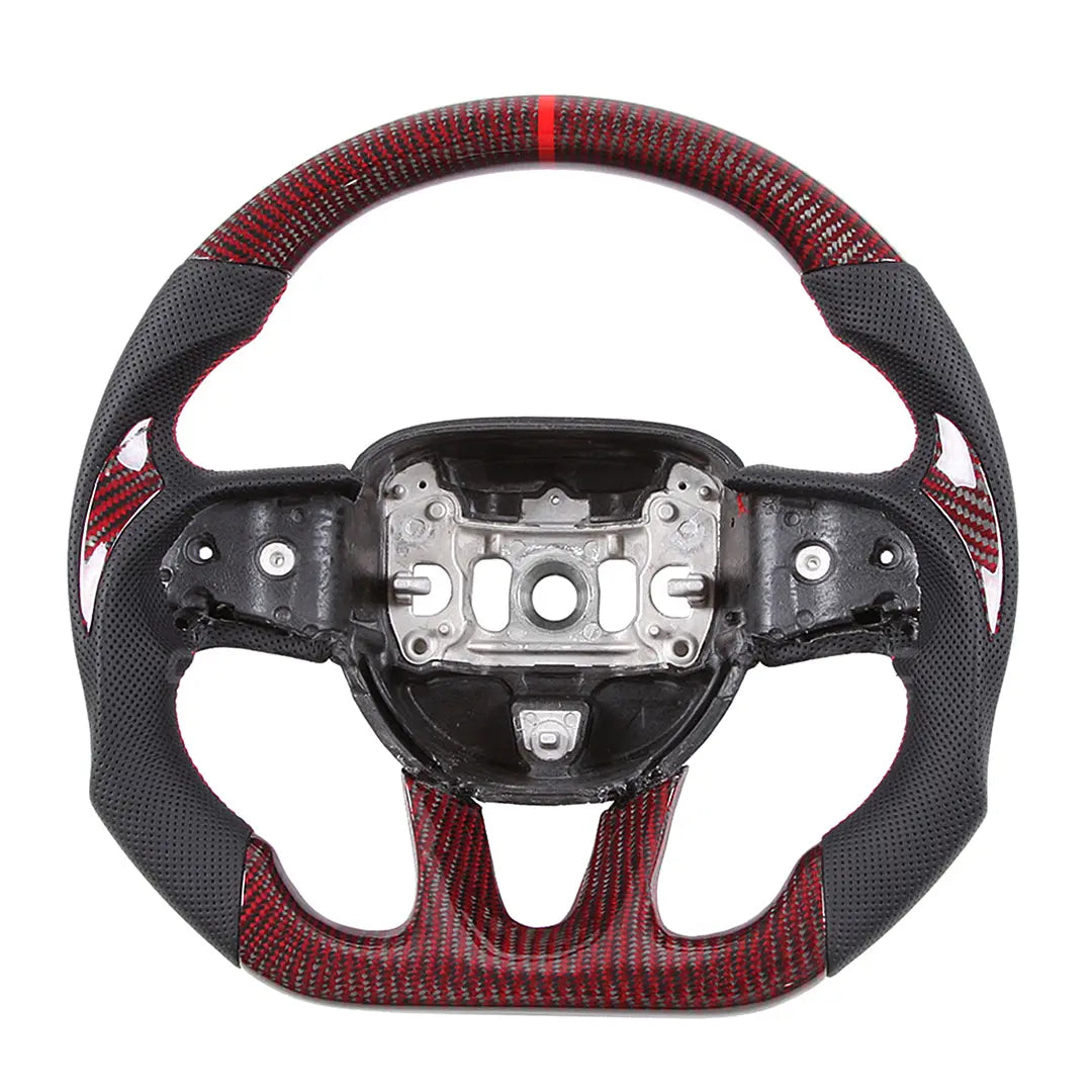 CarbonTailor Forged Carbon Fiber Steering Wheel for Dodge Charger &amp; Challenger (Hellcat / Scat Pack / R/T)