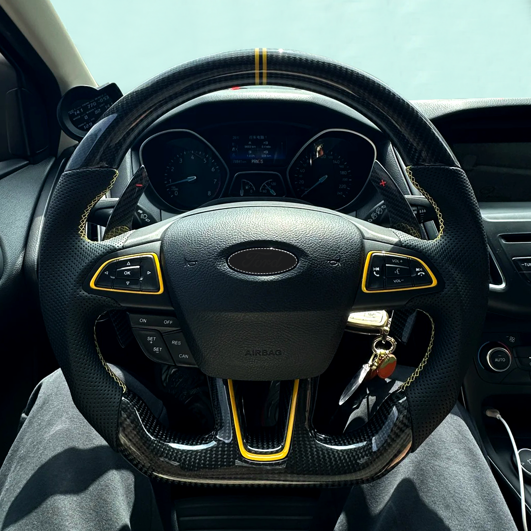 CarbonTailor Carbon Fiber Steering Wheel for 2015–2019 FORD FOCUS – Upgrade Your Driving Experience