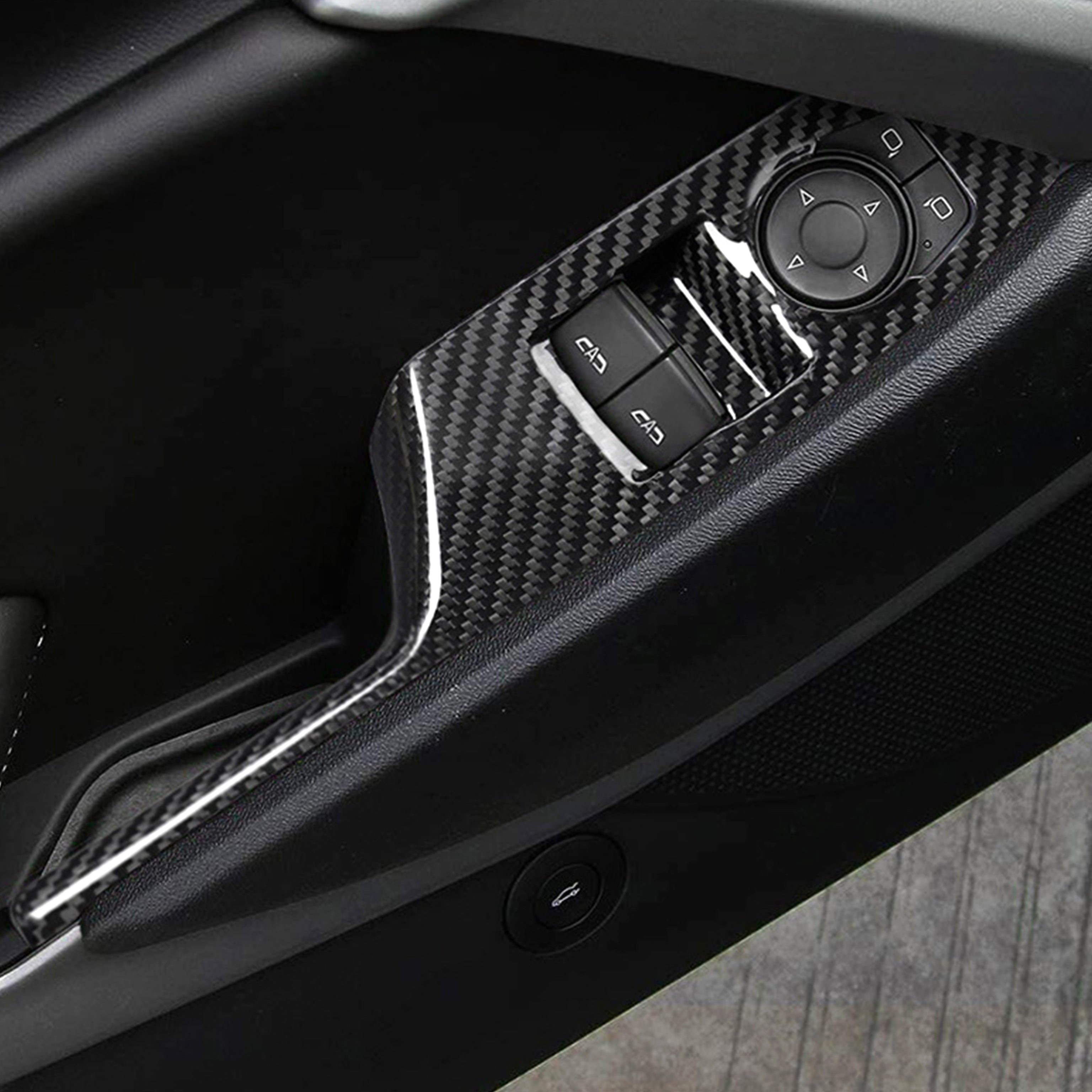 Carbon Fiber Window Switch Covers for Chevy Camaro (2016–2024)
